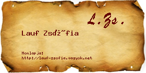 Lauf Zsófia névjegykártya