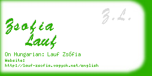 zsofia lauf business card